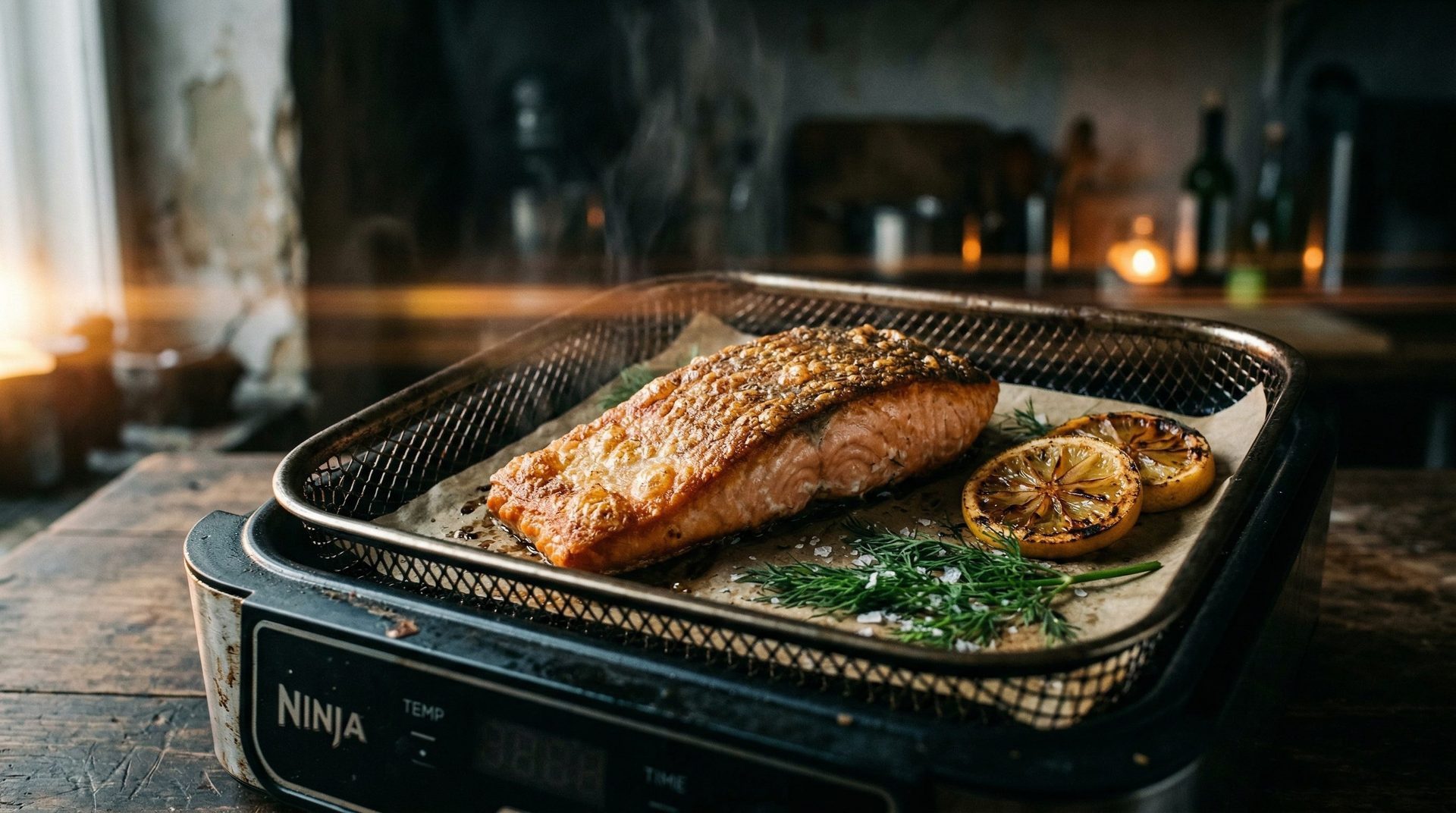 Lachs im Airfryer: Knusprige Haut, saftiges Inneres in 12 Minuten